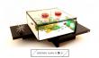 Table basse aquarium EQUILIBRE 20 LED sans fil 16 couleurs